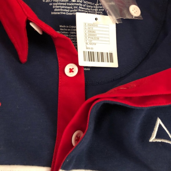 UO PLAYSTATION Men’s Colorblocked Rugby Shirt - Picture 6 of 8